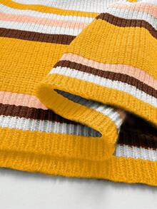 Maweii Đầm len ôm sát cổ yếm hở lưng dành cho nữ cỡ lớn - Vàng nhạt - Xem 6