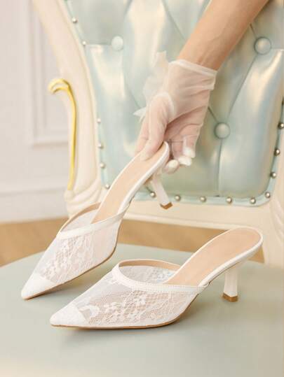 CUCCOO HITCHD Women's Pointed Toe Elegant Commuting High Heel Mules