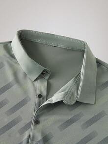 Officeau 1 件男士夏季迷彩高尔夫 Polo 衫，短袖休闲旅行装 - 綠色 - 查看 3