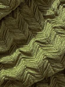 Swim Mod 女士夏季纯色米黄色提花面料星星装饰挂脖比基尼套装 - 軍綠色 - 查看 7