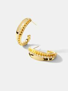 MOTF PREMIUM Pendientes de metal con pre-baño de oro - Amarillo Oro - Ver 2