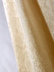 SHEIN Đầm không tay khóa kéo bằng vải jacquard thanh lịch dành cho thiếu nữ, thích hợp mặc hàng ngày và nhiều dịp khác nhau, mùa xuân/hè. - Màu Khaki - Xem 5