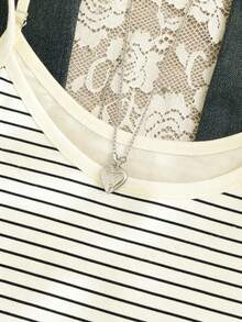 EMERY ROSE 女士无袖条纹休闲夏季吊带衫 - 彩色 - 查看 4