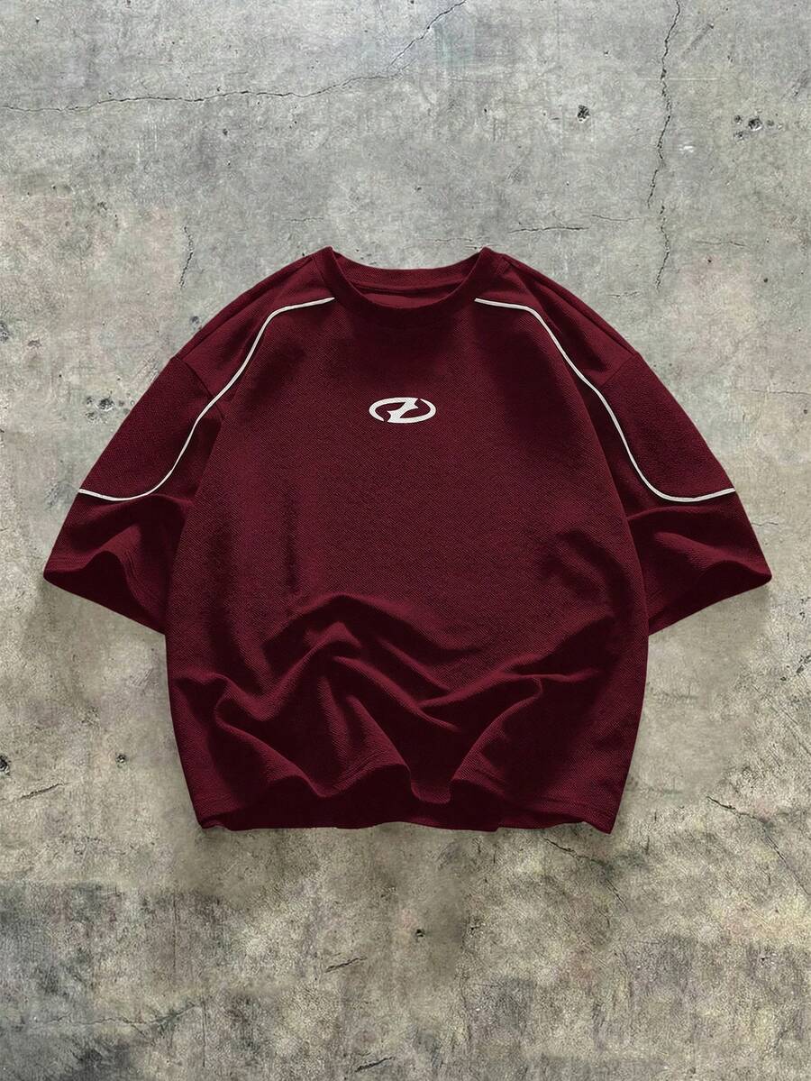 AXEPEAK Áo thun nam dệt kim tay ngắn, kiểu dáng thường ngày, rộng rãi, thoải mái