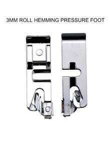 4Pcs/Set Stainless Steel Hemming Foot Set, Sewing Machine Accessories, Including 2mm, 3Mm, 4Mm, 6Mm Sewing Hemming Foot Set For Household Multifunctional Sewing Machines, Fine Needle, Sewing Tools, Home Essentials Christmas For Holiday Gift Giving,Decorations - silver - View 6
