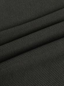 Tween Girl Casual School Daily Black & White Contrast Color Collared Snug Fit Dress With NY Print - Black and White - View 5