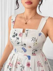 Elenzga 大码女士优雅印花吊带连衣裙，春夏款 - 彩色 - 查看 7