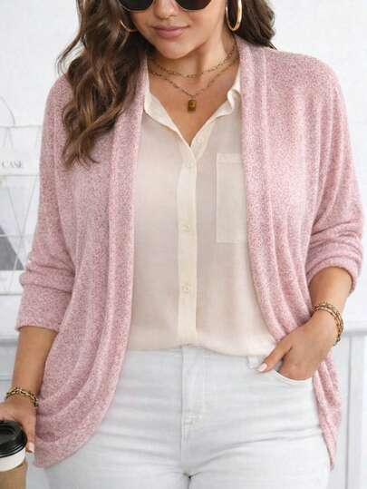 Cardigan ligero dama casual elegante oficina uso diario  manga larga abierto suéter ligero moderno femenino cómodo versátil primavera verano