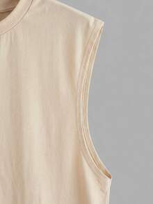 Manfinity Joysei Áo thun nam cổ tròn in chữ, kiểu dáng thường ngày, đa năng. - Màu Khaki - Xem 3