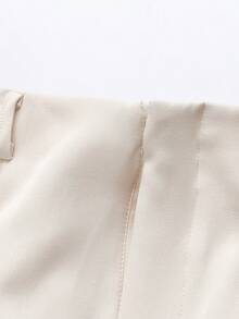 Franclia 优雅直筒裤，女士职业装西裤 - 杏色 - 查看 5