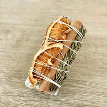 White Sage, Orange Cinnamon Sage Smudge Stick For Cleaning Money Space, Removing Negative Energy, Comes With Instructions - Multicolor - View 9