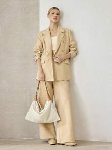 MOTF LADIES SHOULDER BAG, CASUAL VACATION HANDBAG. - Beige - View 8