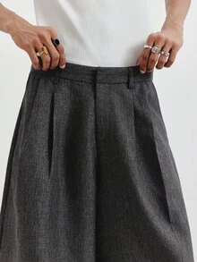 TOKVUE 男士夏季休闲宽松短裤 - 灰色 - 查看 2