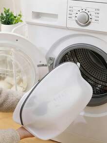 Túi giặt giày dép và quần áo, túi giặt chuyên dụng cho máy giặt, túi lưới giặt giày dày dặn, túi bảo vệ đồ giặt chống biến dạng dùng trong gia đình. - trắng - Xem 3