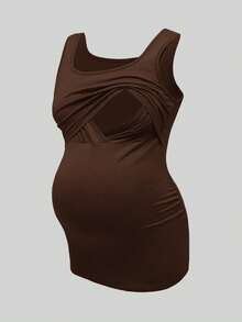 Modmama 3pcs/Set Maternity Solid Color Casual Nursing Tops - Multicolor - View 9