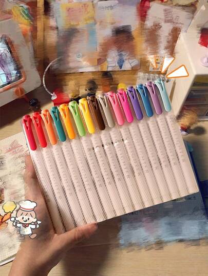 Marcon Color Fluorescent Pen, Painting, Graffiti Marking Pen, DIY Notebook.