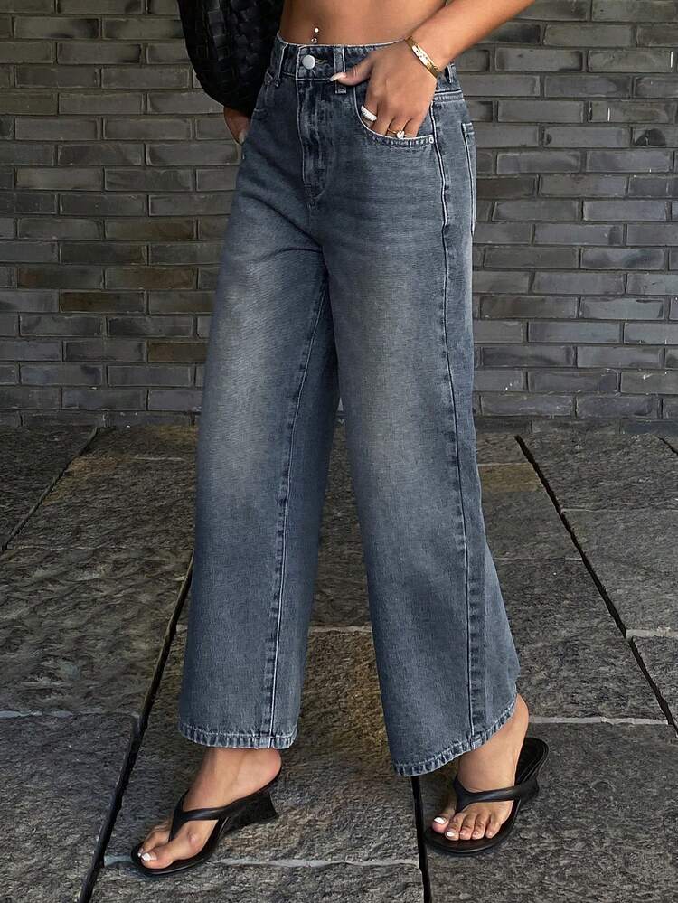 Women's Straight Leg 7/8 Length Casual Jeans