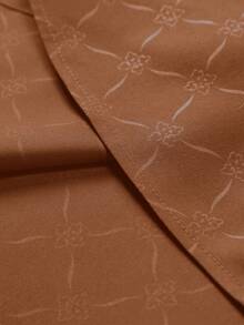 Manfinity Mode Áo sơ mi nam công sở dài tay cài nút vừa vặn, áo sơ mi nam dài tay, mùa thu - Cà phê nâu - Xem 5