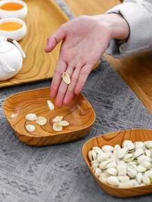 10 Khay nhựa cứng, khay đựng trái cây và salad trong suốt, có thể rửa và tái sử dụng, đồ dùng cho tiệc tùng, sinh nhật, lễ kỷ niệm, tiệc buffet, dụng cụ nhà bếp. - Màu Khaki - Xem 5