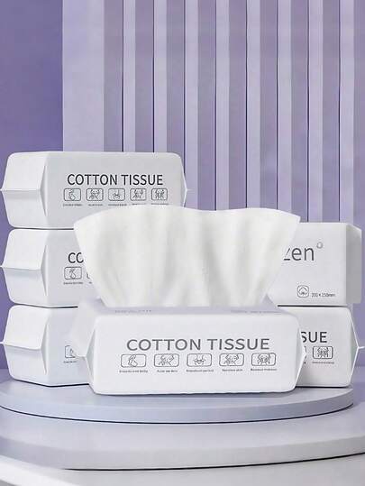 Disposable Facial Tissue, Thick Soft Wet And Dry Facial Towel, For Washing And Drying Face, For Cleaning, Skin Care And Makeup Removal, Travel, Office, Back To School Supplies