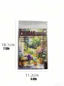 凤凰树叶花朵剪贴膜贴纸，日记贴纸簿，宠物花卉日记材料 - 套裝 - 查看 3