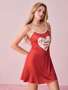 Bonmuse SD2 Women's Milk Silk Digital Print Pajama Night Dress, 140g - Multicolor - View 7