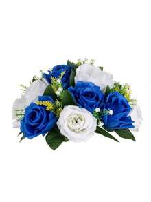 逼真仿真花，散装婚礼中心装饰桌花瓶填充物，适用于客厅、酒店、派对活动，人造花卉摆设，免维护，可重复使用 - 彩色 - 查看 15