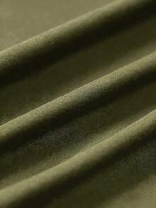 Manfinity Dauomo Áo thun nam không tay cổ tròn màu trơn, kiểu dáng thường ngày, đa năng cho mùa hè. - Màu xanh lá cây đậm - Xem 5