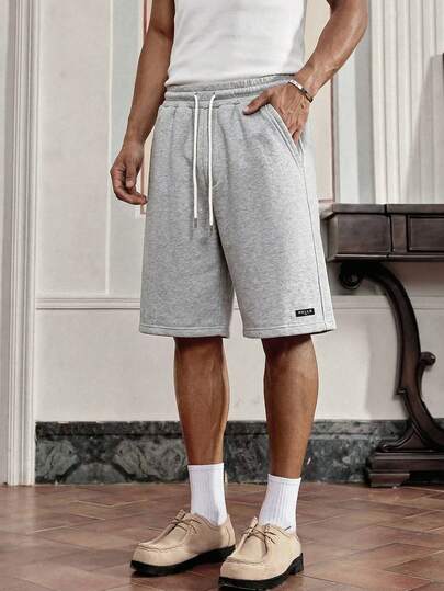 SWAVVY Men's Drawstring Waist Pocket Casual Versatile Daily Wear Shorts