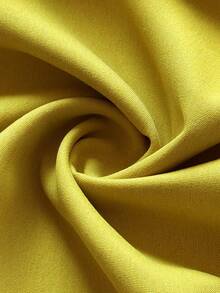 Maweii 大码纯色荷叶边露肩连衣裙 - 芥末黃 - 查看 7