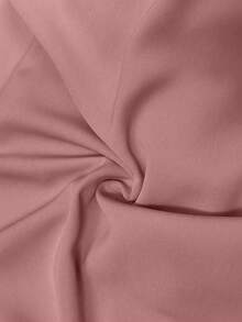 EMERY ROSE Đầm midi buộc eo cổ chữ V sâu màu đỏ tía cho kỳ nghỉ cỡ lớn - Hồng - Xem 4