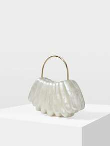 MOTF 时尚气质晚宴包，精致约会派对手提包 - 米色 - 查看 2