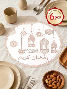 1 cái 2 cái 4 cái 6 cái 8 cái Khăn trải bàn tròn nhiều màu sắc chủ đề Ramadan dùng trang trí nhà cửa, tiệc tùng, tiệc lễ hội, đồ dùng trang trí Ramadan - Nhiều màu - Xem 17