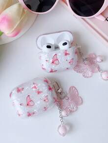 1 chiếc ốp tai nghe họa tiết bướm hồng chủ đề Valentine, ốp tai nghe dễ thương và nữ tính, ốp tai nghe hình bướm ngọt ngào và cá tính theo phong cách Y2K, tương thích với tai nghe 1/2/3/4. - Hồng - Xem 4