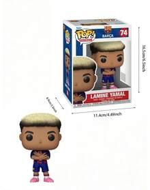 Funko Football FC Barcelona Lamine Yamal Vinyl Figure #74, Official Boxed Soccer Collectible Toy, Chibi Big Head Desk Display Model, Gift For Barca Fans - Multicolor - View 2