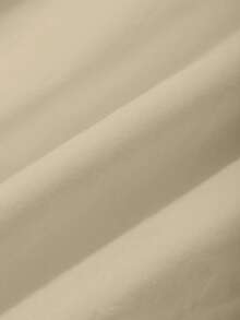 DAZY 女士纯色圆领无袖开衩休闲连衣裙，秋季款 - 杏色 - 查看 7