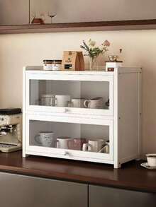 Nuevo estante de almacenamiento de escritorio práctico, organizador de maquillaje de 2/3 niveles de acrílico transparente, gran capacidad para almacenamiento de encimera de cocina, ideal para almacenar cosméticos y artículos de despensa, regalo perfecto para fiestas, estante de almacenamiento de varias capas, estantería multifuncional - Multicolor - Ver 7
