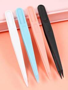 10 Pcs Colorful Plastic Nylon Pointed Clips, Diy Craft Journal Tools, Hardened Anti-Static Carbon Fiber Tweezers - suit - View 5
