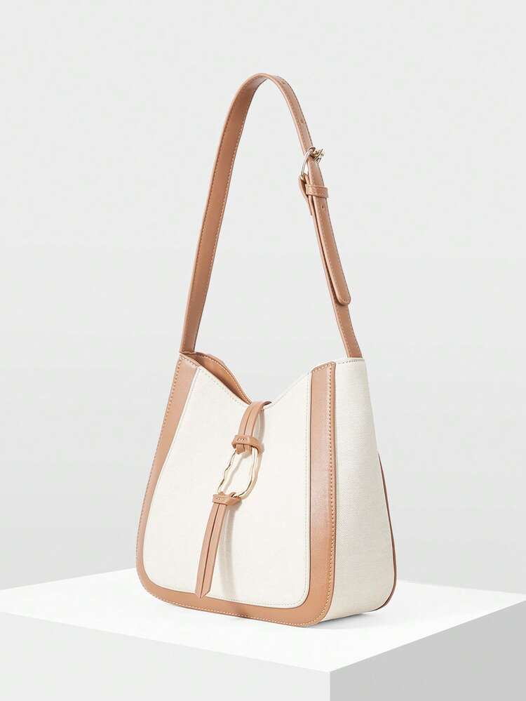 WOMEN'S SHOULDER BAG, SIMPLE COMMUTER BUCKET TOTE BAG