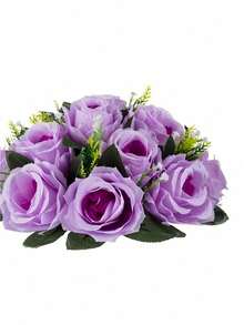 逼真仿真花，散装婚礼中心装饰桌花瓶填充物，适用于客厅、酒店、派对活动，人造花卉摆设，免维护，可重复使用 - 彩色 - 查看 14