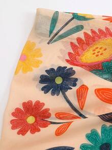 Swim Vcay 渐变网纱系带罩裙，夏季 - 彩色 - 查看 5