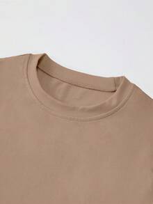 EMERY ROSE 大码女式纯色修身圆领T恤 - 彩色 - 查看 4