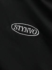 STYNVO Men's Casual Contrast Stitching Short Sleeve T-Shirt Set - Black - View 7
