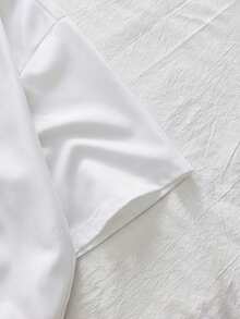 AXEPEAK Men's Short Sleeve Front Button Casual Fashion Printed Shirt, Versatile For Summer - White - View 3