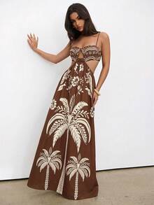 Aloruh Vestido bohemio de verano con tirantes finos, sin mangas y calado, ideal para vacaciones - Multicolor - Ver 6