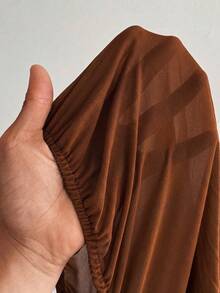 Sweetra Áo kiểu nữ cỡ lớn thanh lịch, lãng mạn, thường ngày, cổ Pháp, tay loe, chất liệu chiffon, eo chun, dáng xòe, thích hợp mặc mùa xuân/thu, trang phục thanh lịch, sang trọng, áo dài tay nữ, áo peplum tay dài. - màu nâu - Xem 7