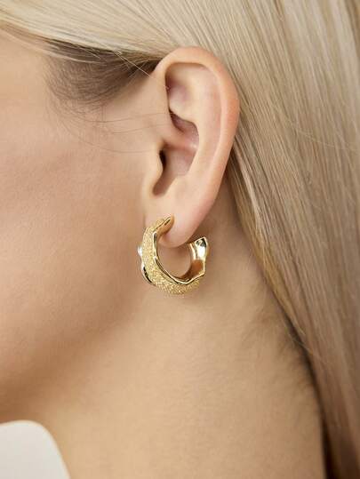 MOTF PREMIUM 菱形网状耳钉 女士秋冬独特小众轻奢气质耳环