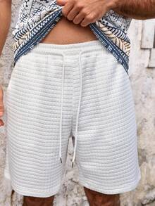 VENTUSAIL 春季新款男士户外休闲运动套装，短袖上衣和短裤两件套。面料柔软舒适，可机洗。适合健身、户外活动和日常休闲穿着。是送给男士的绝佳生日礼物。 - 米色 - 查看 4