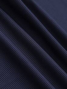 Lalippa 新款复古二合一格子拼接黑色 Polo 领长袖 T 恤 - 藏蓝色 - 查看 4