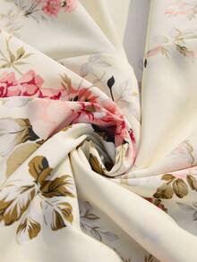 Breezaya Vacation Style Sexy Ruffle Hollow Out Camisole & A-Line Skirt 2-Piece Set For Women, Summer (Printed Asymmetrical ) Boho Two Piece Set Summer 2 Piece Sets Woman - Apricot - View 5